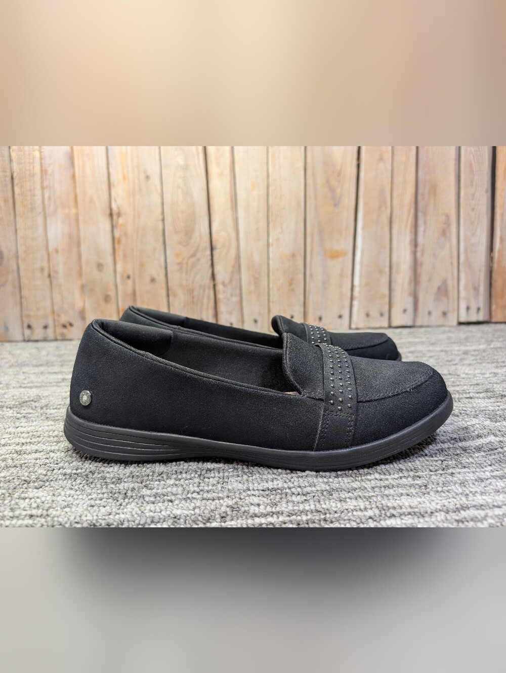 Skechers On-the-GO Dreamy - She's Fancy in Black Suede - Size 8.5